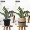 Picture of JUTE Rope Plant Basket/ Storage Organizer *Black & Beige 