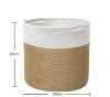 Picture of Jute Rope Plant Basket/ Storage Organizer *White & Natural Medium Size