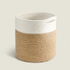 Picture of Jute Rope Plant Basket/ Storage Organizer *White & Natural 