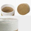 Picture of Jute Rope Plant Basket/ Storage Organizer *White & Natural 