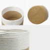 Picture of JUTE Rope Plant Basket/ Storage Organizer (White & Natural)