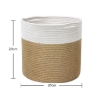 Picture of JUTE Rope Plant Basket/ Storage Organizer (White & Natural)