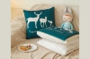 Picture of 2-in-1 Multifunction Throw Pillow & Cotton Blanket/ Quilt * Green Deer