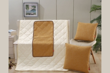 Picture of 2-in-1 Multifunction Throw Pillow & Cotton Blanket/ Quilt *Large Size *Yellow