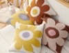 Picture of DAISY FLORAL STYLE SQUARE JACQUARD CUSHION WITH INNER (45CMX45CM) - GREY BASE YELLOW DAISY