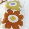 Picture of DAISY FLORAL STYLE SQUARE JACQUARD CUSHION WITH INNER (45CMX45CM) - GREY BASE YELLOW DAISY