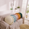 Picture of ROUND HAND-KNITTED TASSEL CUSHION WITH INNER (Dia 19.6") - GREEN