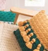 Picture of BI-COLOR HAND-KNITTED Tassel Square Cushion with Inner (17.5"x17.5")
