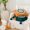Picture of EMBROIDERED Linen Cushion with Tassel and Inner (17.5"x17.5")