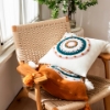 Picture of EMBROIDERED Linen Cushion with Tassel and Inner (45 x 45cm)