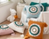 Picture of EMBROIDERED LINEN CUSHION WITH TASSEL AND INNER 45X45CM - BLUE