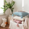Picture of EMBROIDERED LINEN CUSHION WITH TASSEL AND INNER 45X45CM - GREEN