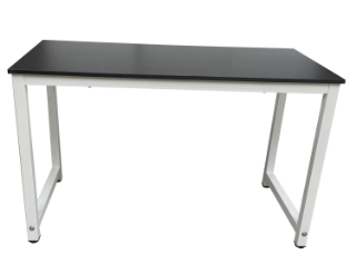 Picture of CLIFFORD COMPUTER DESK *BLACK TOP + WHITE FRAME