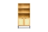 Picture of SAILOR 2-Door Bookshelf with Rattan (Oak)