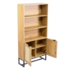 Picture of SAILOR 2-Door Bookshelf with Rattan (Oak)