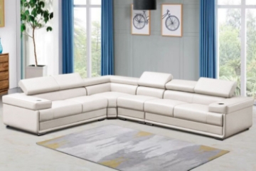 Picture of MAXWELL SECTIONAL AIR LEATHER SOFA (WHITE)