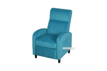Picture of HOWE  Push Back Reclining Velvet Chair (Blue)