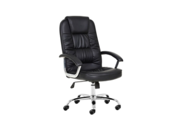 Picture of KERDO FAUX LEATHER OFFICE CHAIR (BLACK)