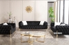 Picture of NORFOLK Button-Tufted Velvet Sofa Range (Black) - 1 Seater (Armchair)