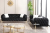 Picture of NORFOLK Button-Tufted Velvet Sofa Range (Black)