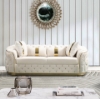 Picture of PIEDMONT Chesterfield Velvet Sofa Range (Beige)