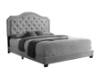 Picture of HELEN Velvet Bed Frame in Double/Queen/Eastern King Size (Grey)