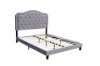Picture of HELEN Velvet Bed Frame in Double/Queen/Eastern King Size (Grey)