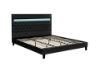 Picture of   GIANTEX Black Faux Leather Button Tufted Color Changing Led  Platform Bed in KING Size
