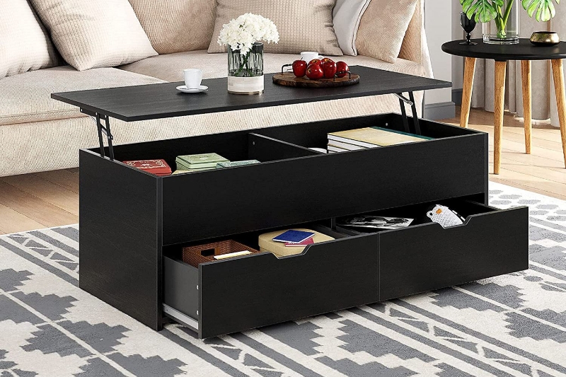 Picture of LENNART Lift-Top Coffee Table with Drawer (Black)