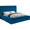 Picture of GALLERIA Velvet Queen Platform bed in Blue