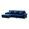 Picture of GOLDSTONE Velvet Sectional Sofa (Blue)