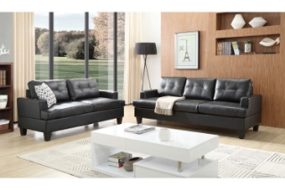 Picture of KNOLLWOOD SOFA(3 SEATER) In Black Air Leather