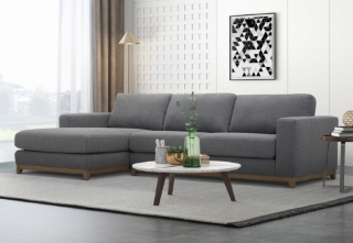 Picture of Siesta Sectional Sofa in Dark Grey Color-Left Facing Chaise