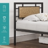 Picture of MECOR Metal Bed Frame in Twin Size (Brown) 