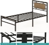 Picture of MECOR Metal Bed Frame in Twin Size (Brown) 