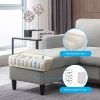 Picture of CLOVER Steel / Wood Frame & Reversible sectional with Storage Ottoman  in Light Grey