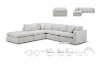 Picture of SKYLAR Feather-Filled Fabric Sectional Modular Sofa (Cream)