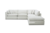 Picture of SKYLAR Feather-Filled Fabric Sectional Modular Sofa (Cream)