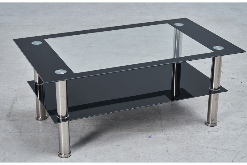 Picture of REVA Glass Top Coffee Table (Black)