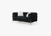 Picture of VIGO 3+2+1 Chesterfield Tufted Velvet Sofa Range (Black)