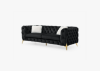 Picture of VIGO 3+2+1 Chesterfield Tufted Velvet Sofa Range (Black)