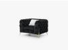 Picture of VIGO 3+2+1 Chesterfield Tufted Velvet Sofa Range (Black)