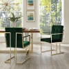 Picture of EVAN Button Tufted Velvet Chair with Arms (Hunter Green/Gold)