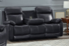 Picture of TAZAN  Top Leather Match Power Reclining Sofa Range with USB Port (Black)