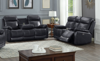 Picture of TAZAN Power Reclining Sofa (Black) - 2RRC+3RRC Set	