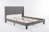 Picture of ALASKA Fabric Bed Frame in Queen/King Size (Grey)