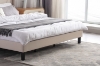 Picture of ALASKA Fabric Bed Frame in Queen/King Size (Beige) 