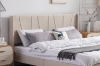 Picture of ALASKA Fabric Bed Frame in Single/Double/Queen/Eastern King Size (Beige) 