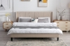 Picture of ALASKA Fabric Bed Frame in Single/Double/Queen/Eastern King Size (Beige) 