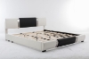 Picture of VANCOUVER Vinyl Bed Frame in Queen/King Size (Black & White)